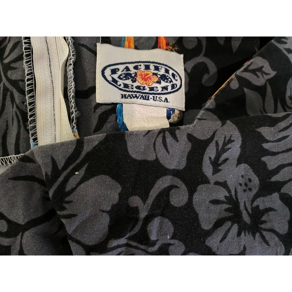 Pacific Legend Black Parrots Hawaiian Sheath Dress - Picture 5 of 5